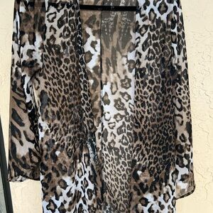 Audrey Animal Print Sheer Cover-Up